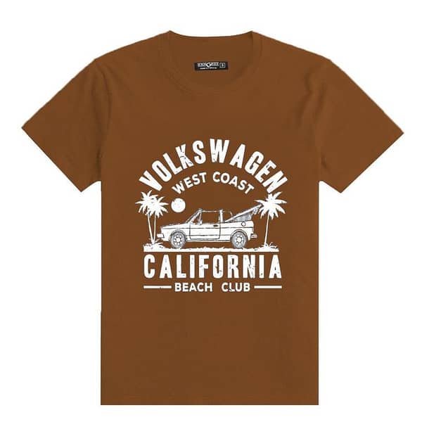 HG "VOLKSWAGEN" Printed Tee Shirt - Tan Brown