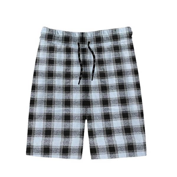 Exclusive Checkmate Soft Cotton Three Quarter Shorts