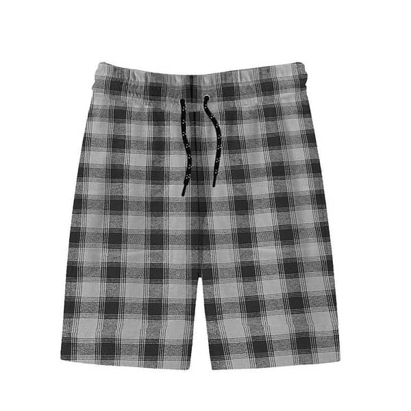 Exclusive Checkmate Soft Cotton Three Quarter Shorts