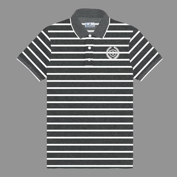HG Premium Emb Stripped Polo Shirt For Men's