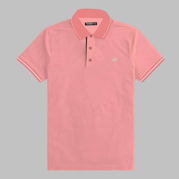 HG SIGNATURE EMB. CONTRAST COLLAR PINK POLO