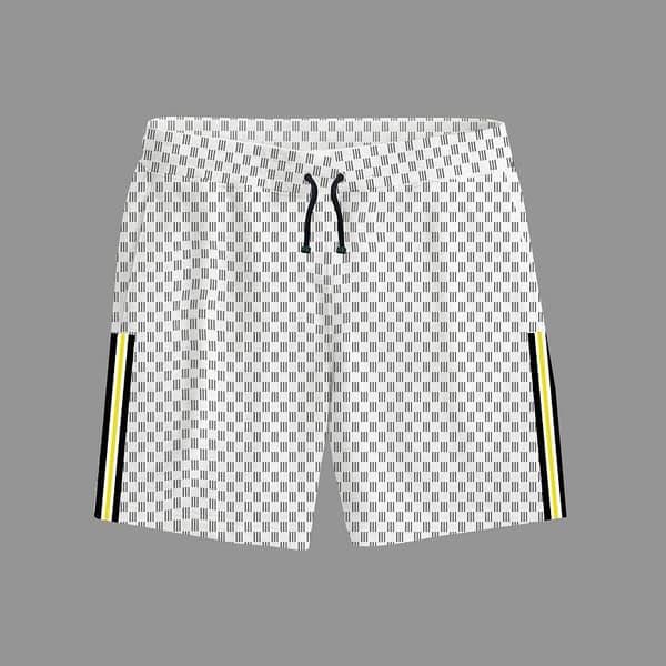 Branded Off White Ribbed Two Quarter Summer Shorts