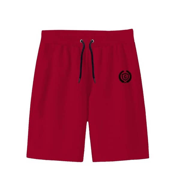 HG Signature Emb Three Quarter Summer Shorts - Blood Red