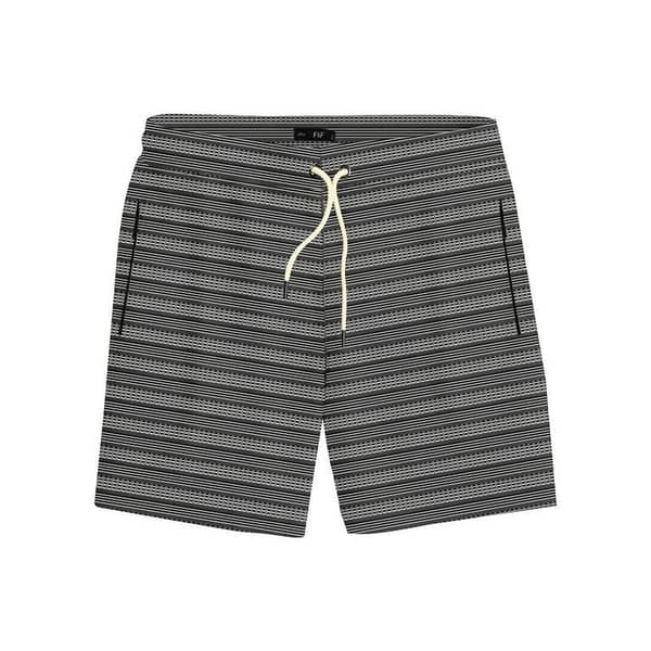 Branded Self Pattern Zipped Pocket Brown Two Quarter Shorts