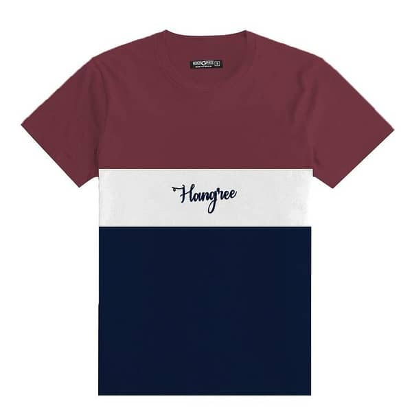 HG Trio Panel Emb. Tee Shirt For Mens
