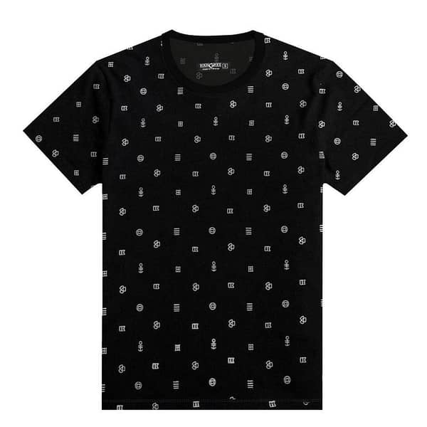HG ALL OVER PRINTED TEE SHIRT - BLACK