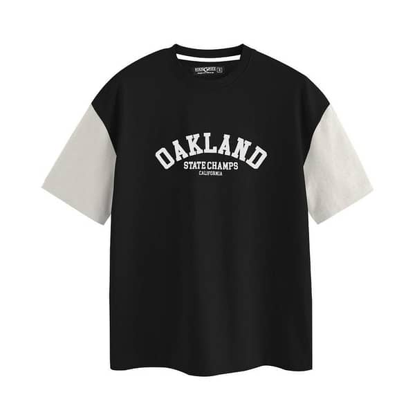 OVERSIZE DOWN SHOULDER TEE SHIRT - BLACK