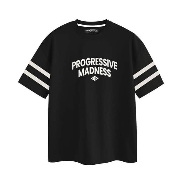 OVERSIZE DOWN SHOULDER TEE SHIRT - BLACK