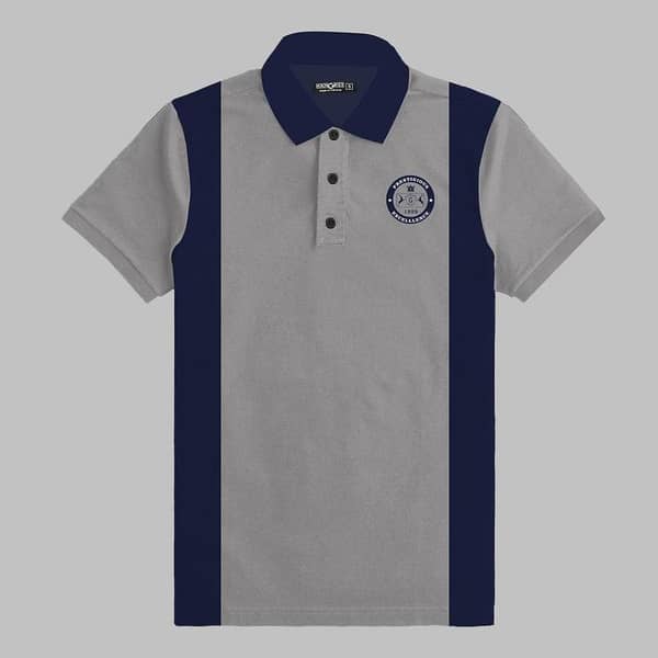 HG Signature Embroidered Vertical Panel Polo Shirt