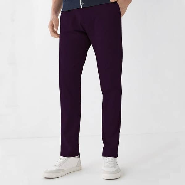 Branded Maroon NARROW COTTON PANT