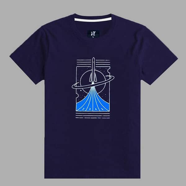 EXCLUSIVE PRINTED NAVY TEE SHIRT