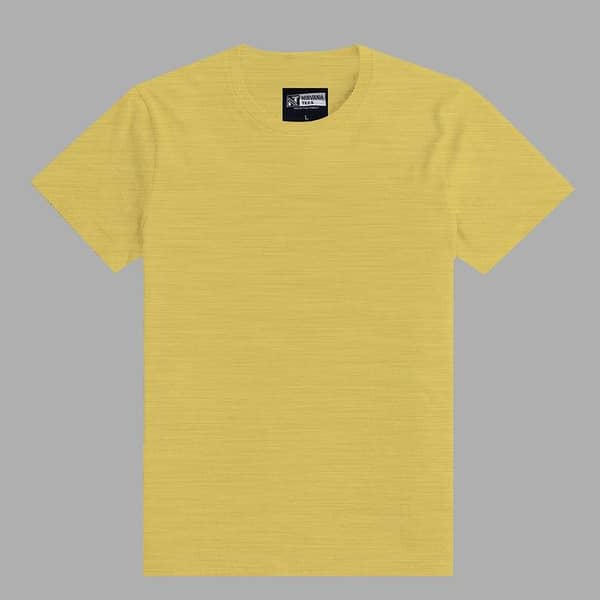 Textured Yellow Super Solid Tee Shirt
