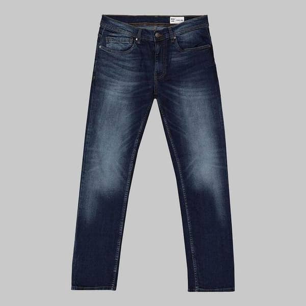 Dark Blue Mid Wash Denim Pant