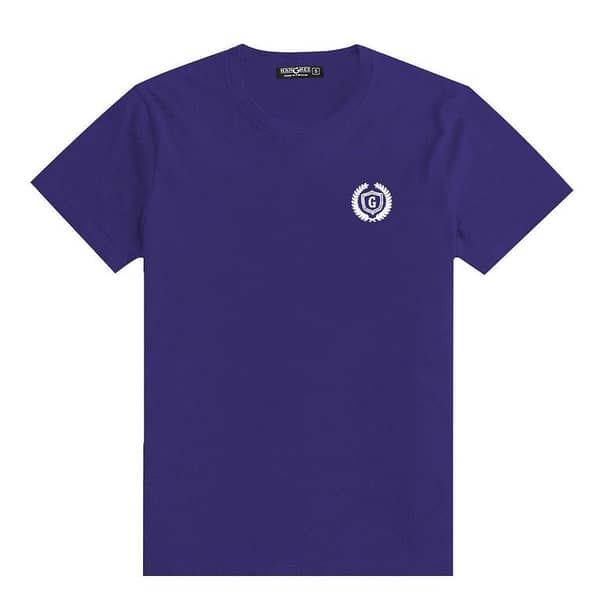 Men's Signature Emb. Round Neck Tee Shirt - Navy Blue
