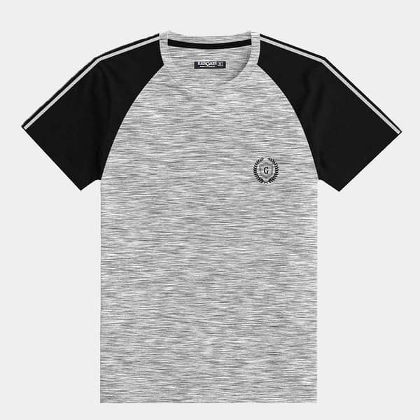 SIGNATURE EMBROIDERED RAGLAN FASHION TEE SHIRT