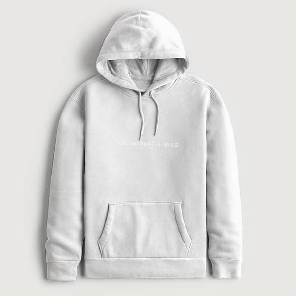 BRANDED OFF WHITE FLEECE PULL OVER HOODIE