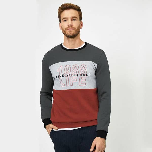 DESIGNER EXCLUSIVE CONTRAST PANEL SWEAT SHIRT