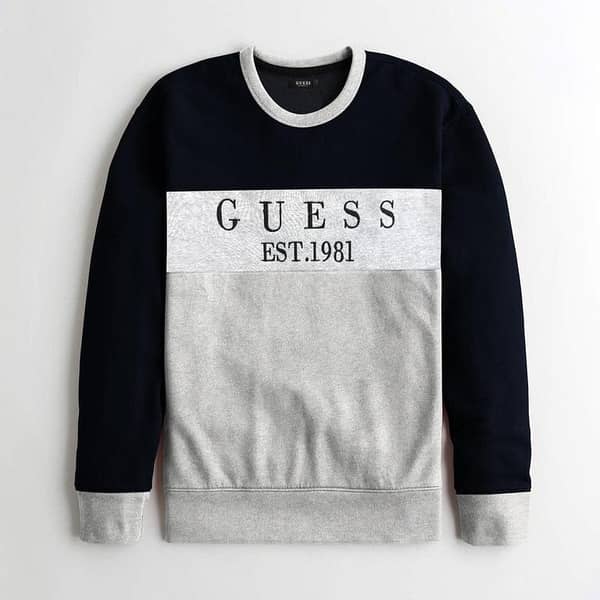 GS CONTRAST PANEL EMB SIGNATURE SWEAT SHIRT