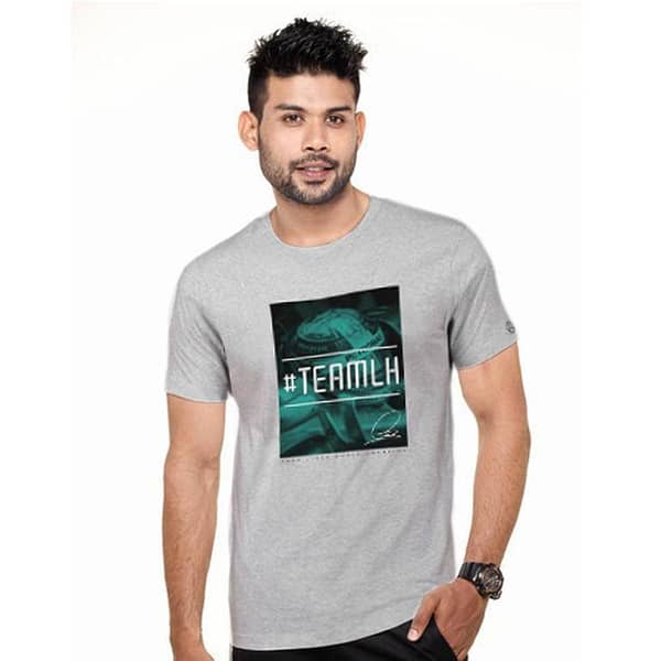 MERCEDZ #TEAMLH PRINTED GREY T SHIRT