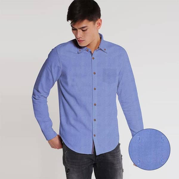Gabriel Slim Printed Royal Casual Shirt