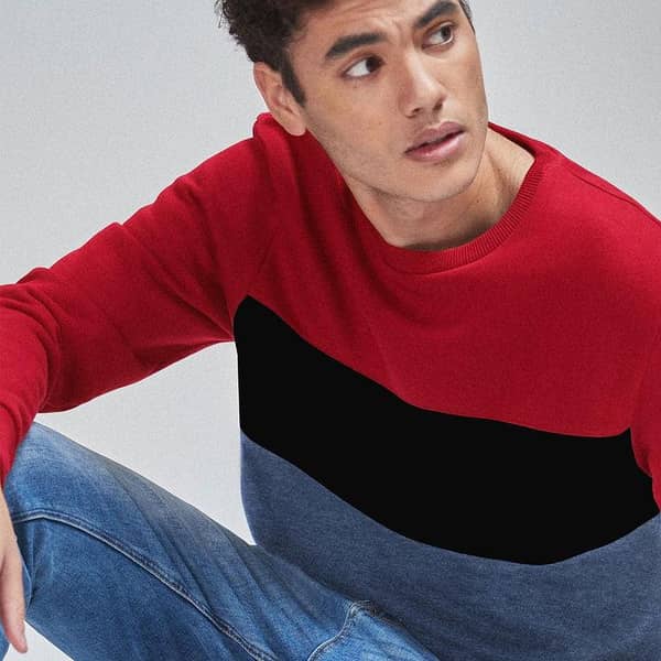Exclusive Contrast Panel Sweat Shirt