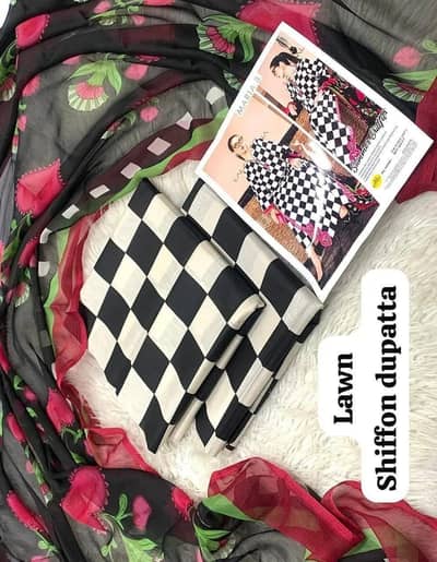 beautiful lawn shiffon dupatta