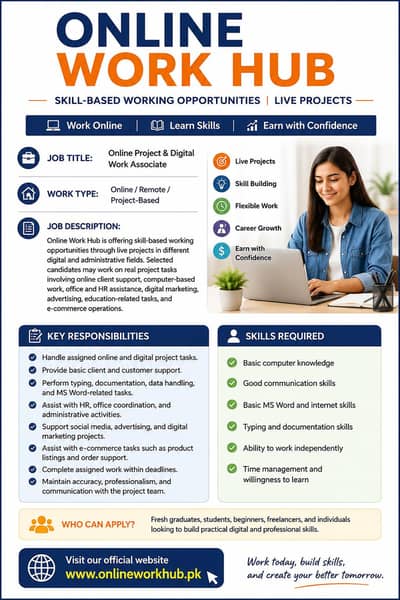online work , digital work associate and content /assignment writing