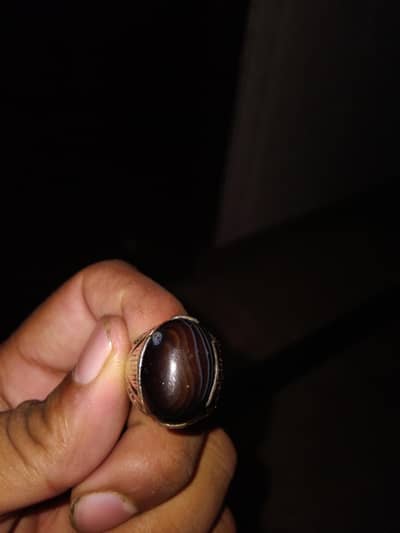 suleiman aqeeq stone with silver ring