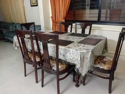 6-Seater Sheesham Wood Dining Table