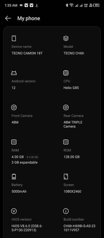 Tecno Camon 18