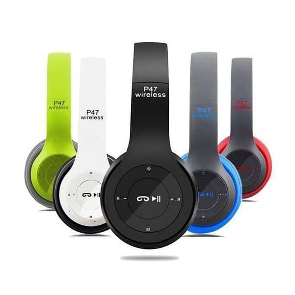 ORIGINAL IMPORTED P47 Wireless Bluetooth Head Phones Foldable, Super Bass & Multi-Color Freedom