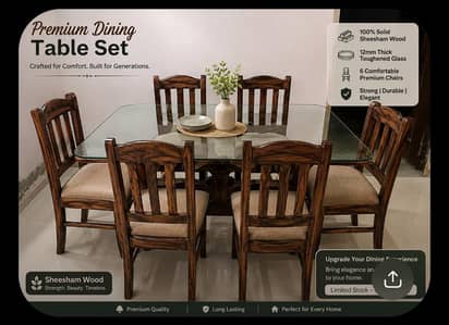 Dining Table with 6 cjairs