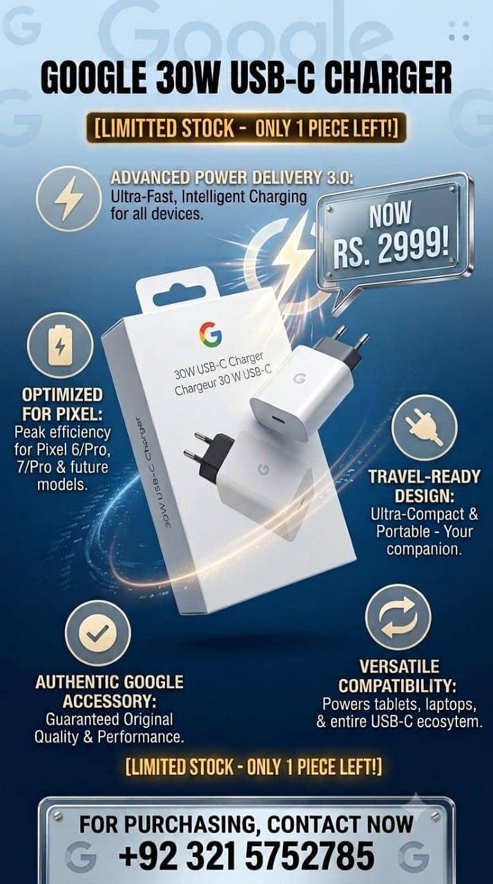 Google 30w fast adapter 0