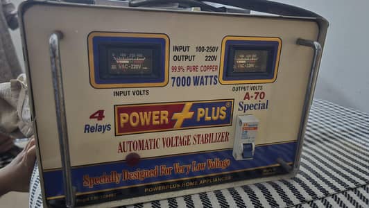Voltage Stabilizer power Plus 7000 watts 4 relays Heavy Duty