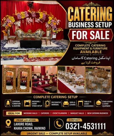 Wedding Catering Furniture & Event Equipment for Sale Lahore