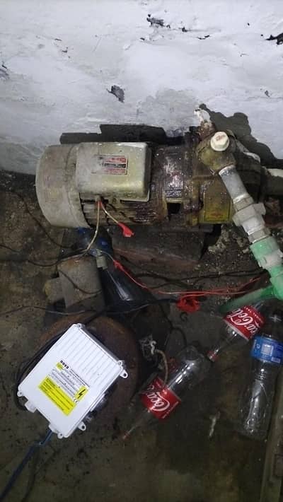 motor with water pump