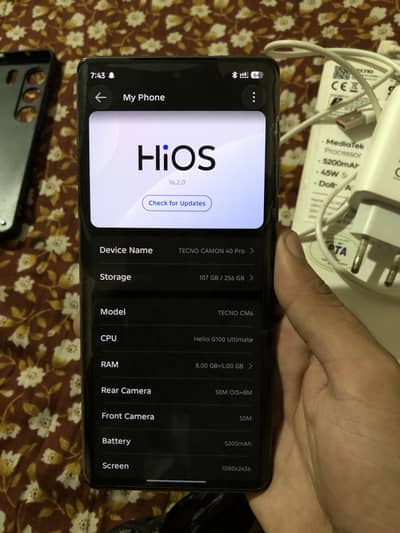 *`Tecno CAMON 40 Pro 10/10 PTA Approved Complete Box`*