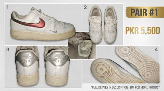 (1) Nike (1 )Air Force 1 '07 Low White Picante Red (UK 6.5 /EUR 40).