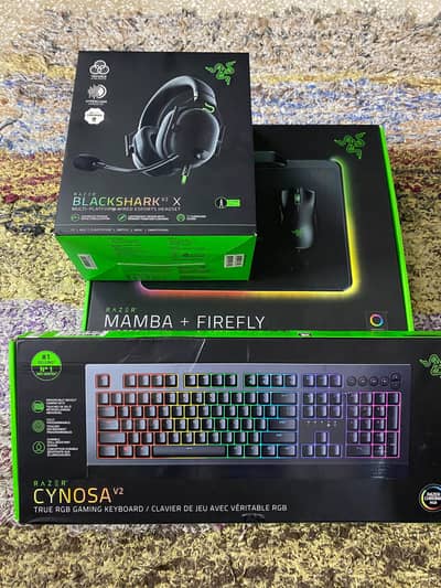 Razer Gaming Setup - Keyboard + Mouse&Pad + Headphones