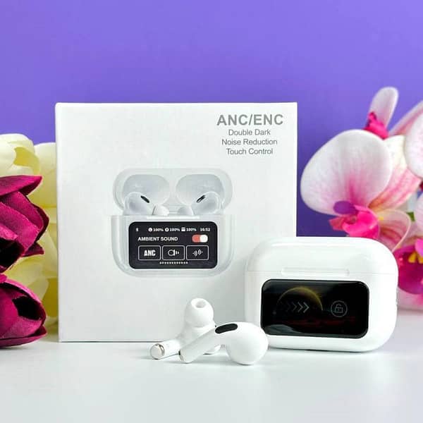 WHITE LIMITED TIME DEAL: 90% OFF!  WHITE A9 Pro Ear buds – Premium Air Pods ANC+ENC earbuds Noise Cancelling airpods | Wireless Bluetooth Earphones & Airpods Alternative | Immersive Ambient Sound, All-Day Battery! earphones