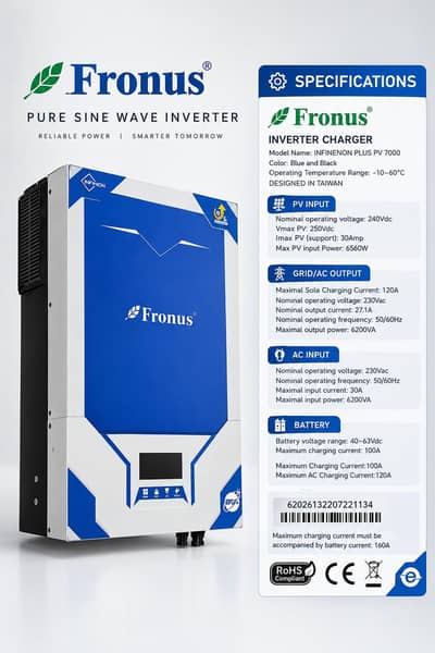 Fronus Infinion Plus PV 7000 6.2kW Hybrid Solar Inverter | Used