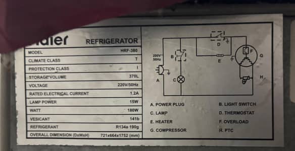 Haier Refrigerator HRF-380