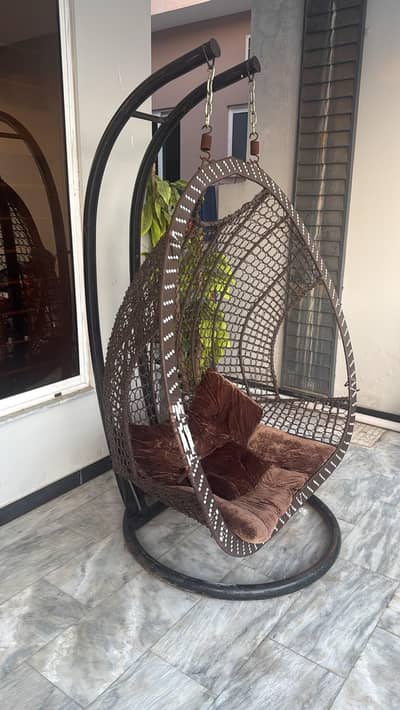 double seater  swing chair  jhola with cushions