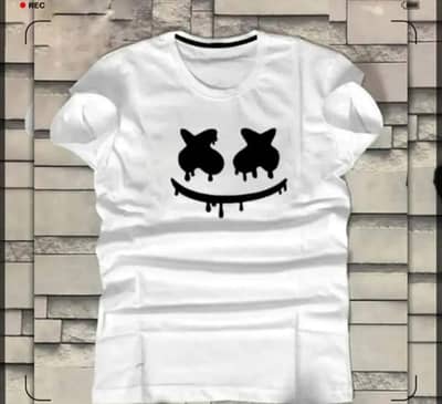Men Printed Track Suit White Polyester Outfit