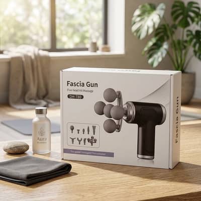 Body massager gun with 4 Heads Neck massage gun body relax