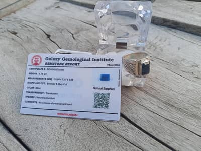 100% nechral Lab cetifaid blue Sapphire