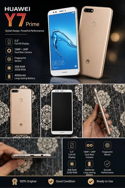 Huawei Y7 Prime | 3GB RAM 32GB | Fingerprint | Good Condition