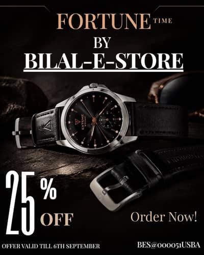 Men’s black PU Leather watch with clear Dial
