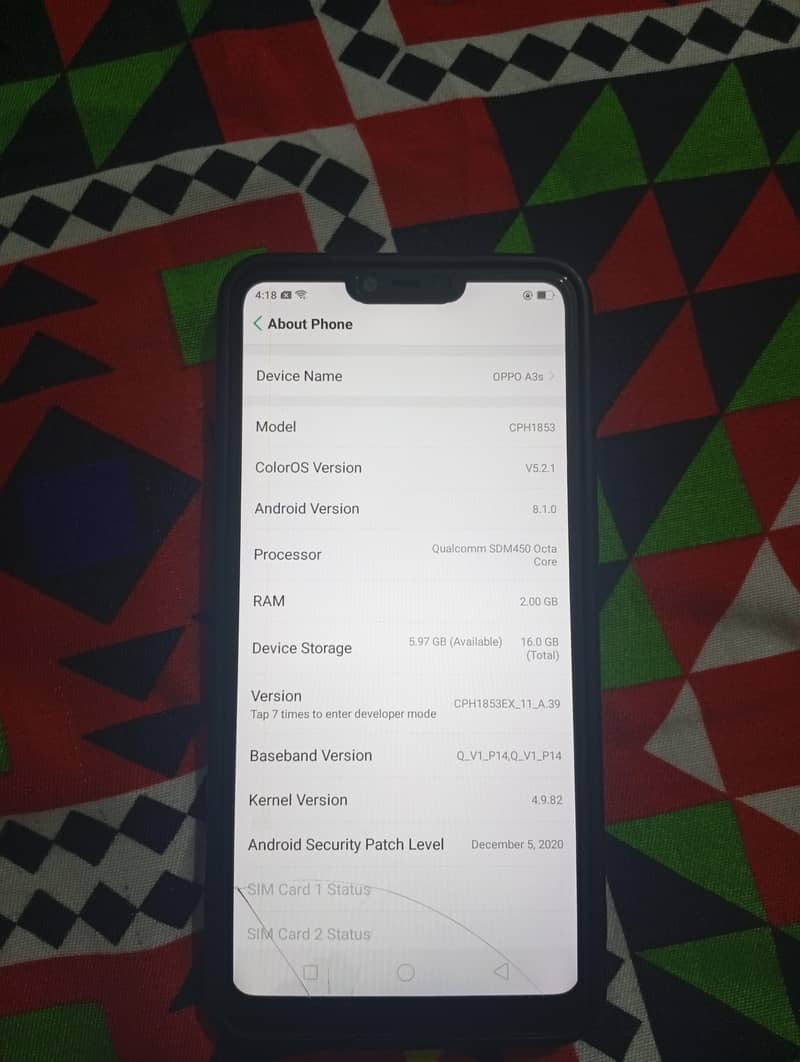 OPPO A3s 1