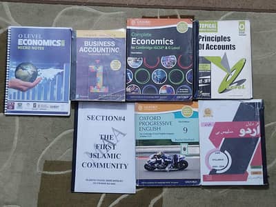 O Levels books available in good condition.